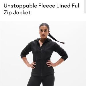Athletes Women's Black Fleece Lined Zip Jacket